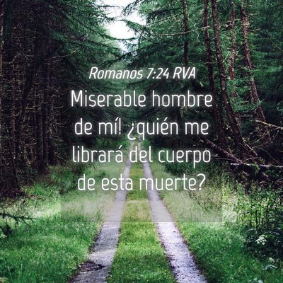 Picture 04 - Romanos 7:24 RVA - Miserable hombre de mí! ¿quién me librará del - Bible Verse Picture