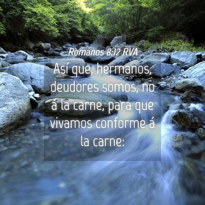 Picture 04 - Romanos 8:12 RVA - Así que, hermanos, deudores somos, no á la - Bible Verse Picture