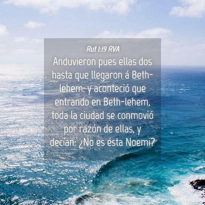 Picture 04 - Rut 1:19 RVA - Anduvieron pues ellas dos hasta que llegaron á - Bible Verse Picture