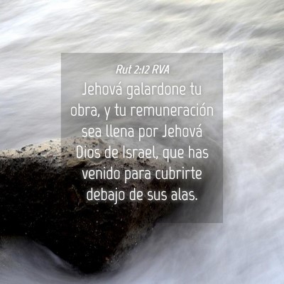 Picture 04 - Rut 2:12 RVA - Jehová galardone tu obra, y tu remuneración sea - Bible Verse Picture