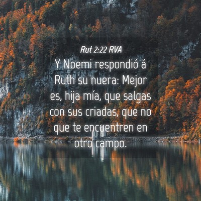 Picture 04 - Rut 2:22 RVA - Y Noemi respondió á Ruth su nuera: Mejor es, - Bible Verse Picture