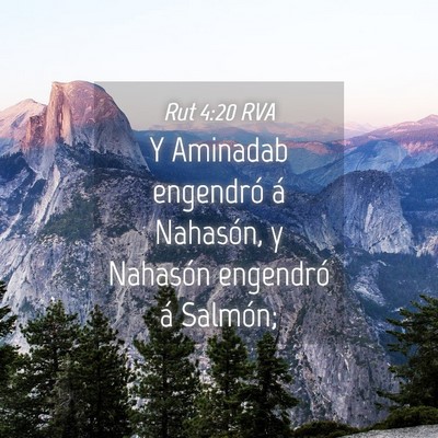 Picture 04 - Rut 4:20 RVA - Y Aminadab engendró á Nahasón, y Nahasón - Bible Verse Picture