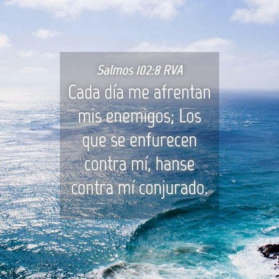 Picture 04 - Salmos 102:8 RVA - Cada día me afrentan mis enemigos; Los que se - Bible Verse Picture