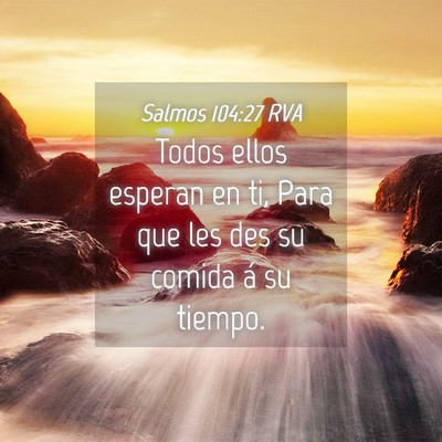 Picture 04 - Salmos 104:27 RVA - Todos ellos esperan en ti, Para que les des su - Bible Verse Picture