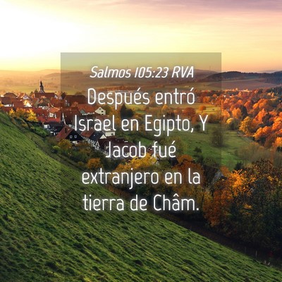 Picture 04 - Salmos 105:23 RVA - Después entró Israel en Egipto, Y Jacob fué - Bible Verse Picture