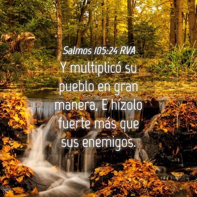 Picture 04 - Salmos 105:24 RVA - Y multiplicó su pueblo en gran manera, E hízolo - Bible Verse Picture