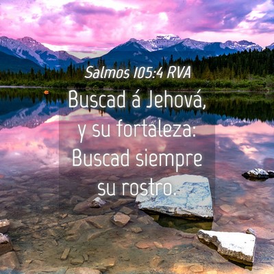 Picture 04 - Salmos 105:4 RVA - Buscad á Jehová, y su fortaleza: Buscad siempre - Bible Verse Picture