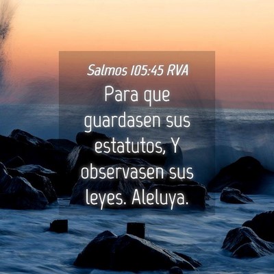 Picture 04 - Salmos 105:45 RVA - Para que guardasen sus estatutos, Y observasen - Bible Verse Picture