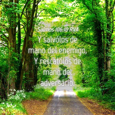 Picture 04 - Salmos 106:10 RVA - Y salvólos de mano del enemigo, Y rescatólos de - Bible Verse Picture