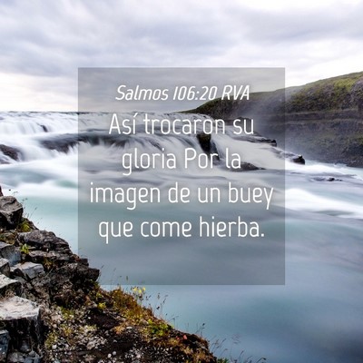 Picture 04 - Salmos 106:20 RVA - Así trocaron su gloria Por la imagen de un buey - Bible Verse Picture
