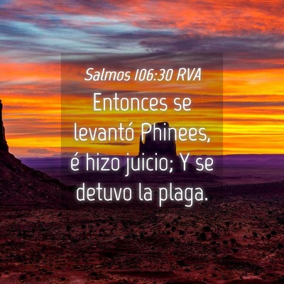 Picture 04 - Salmos 106:30 RVA - Entonces se levantó Phinees, é hizo juicio; Y - Bible Verse Picture