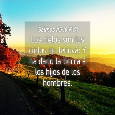 Picture 04 - Salmos 115:16 RVA - Los cielos son los cielos de Jehová: Y ha dado - Bible Verse Picture