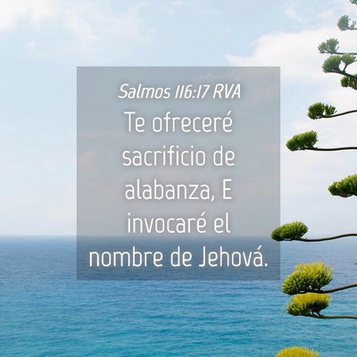 Picture 04 - Salmos 116:17 RVA - Te ofreceré sacrificio de alabanza, E invocaré - Bible Verse Picture