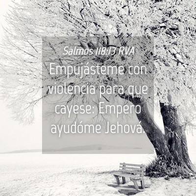 Picture 04 - Salmos 118:13 RVA - Empujásteme con violencia para que cayese: - Bible Verse Picture