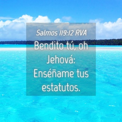 Picture 04 - Salmos 119:12 RVA - Bendito tú, oh Jehová: Enséñame tus - Bible Verse Picture