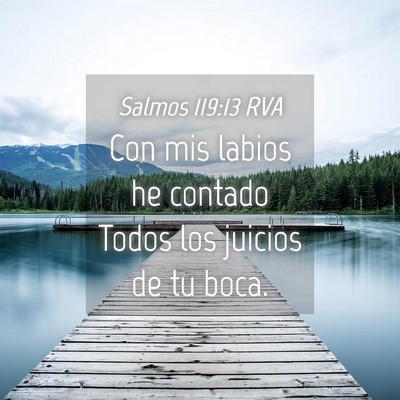 Picture 04 - Salmos 119:13 RVA - Con mis labios he contado Todos los juicios de tu - Bible Verse Picture
