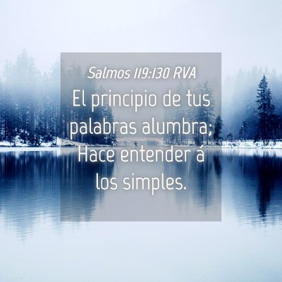 Picture 04 - Salmos 119:130 RVA - El principio de tus palabras alumbra; Hace - Bible Verse Picture