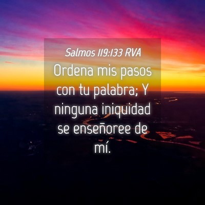 Picture 04 - Salmos 119:133 RVA - Ordena mis pasos con tu palabra; Y ninguna - Bible Verse Picture