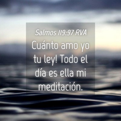 Picture 04 - Salmos 119:97 RVA - ­Cuánto amo yo tu ley! Todo el día es ella mi - Bible Verse Picture