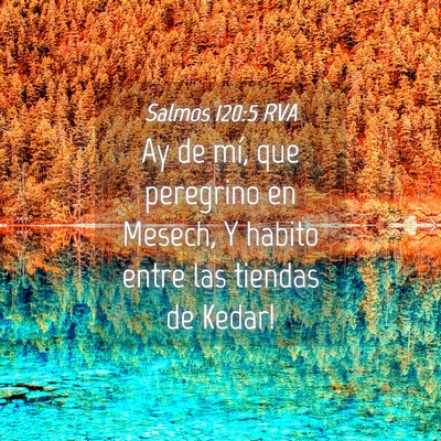 Picture 04 - Salmos 120:5 RVA - Ay de mí, que peregrino en Mesech, Y habito - Bible Verse Picture