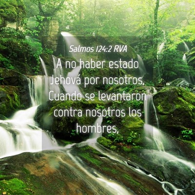Picture 04 - Salmos 124:2 RVA - A no haber estado Jehová por nosotros, Cuando se - Bible Verse Picture