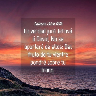 Picture 04 - Salmos 132:11 RVA - En verdad juró Jehová á David, No se apartará - Bible Verse Picture