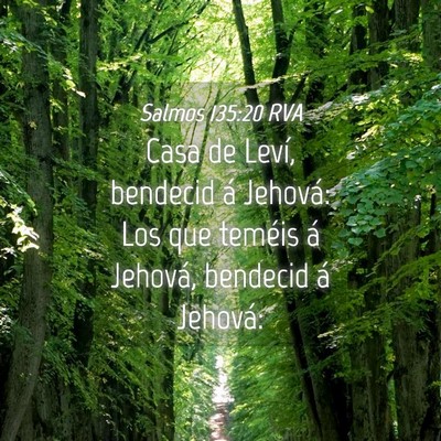 Picture 04 - Salmos 135:20 RVA - Casa de Leví, bendecid á Jehová: Los que - Bible Verse Picture