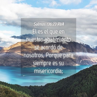 Picture 04 - Salmos 136:23 RVA - El es el que en nuestro abatimiento se acordó de - Bible Verse Picture