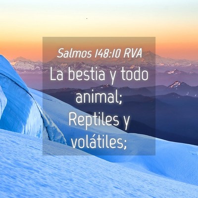Picture 04 - Salmos 148:10 RVA - La bestia y todo animal; Reptiles y - Bible Verse Picture