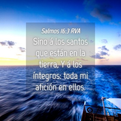 Picture 04 - Salmos 16:3 RVA - Sino á los santos que están en la tierra, Y á - Bible Verse Picture