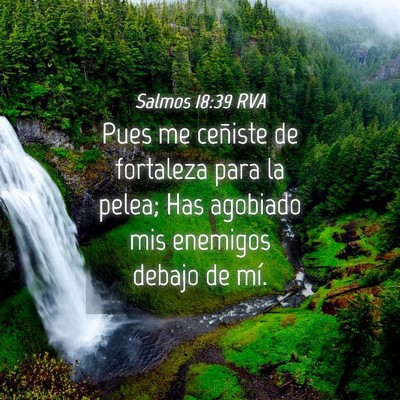Picture 04 - Salmos 18:39 RVA - Pues me ceñiste de fortaleza para la pelea; Has - Bible Verse Picture