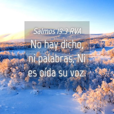 Picture 04 - Salmos 19:3 RVA - No hay dicho, ni palabras, Ni es oída su - Bible Verse Picture