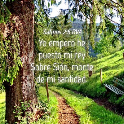 Picture 04 - Salmos 2:6 RVA - Yo empero he puesto mi rey Sobre Sión, monte de - Bible Verse Picture