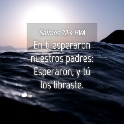 Picture 04 - Salmos 22:4 RVA - En ti esperaron nuestros padres: Esperaron, y tú - Bible Verse Picture