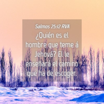 Picture 04 - Salmos 25:12 RVA - ¿Quién es el hombre que teme á Jehová? El le - Bible Verse Picture