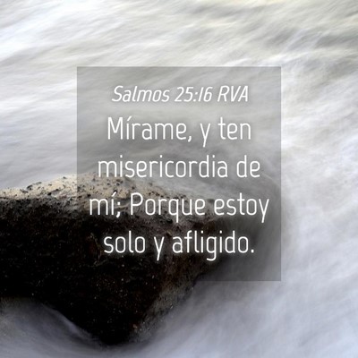 Picture 04 - Salmos 25:16 RVA - Mírame, y ten misericordia de mí; Porque estoy - Bible Verse Picture