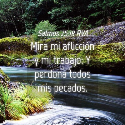 Picture 04 - Salmos 25:18 RVA - Mira mi aflicción y mi trabajo: Y perdona todos - Bible Verse Picture