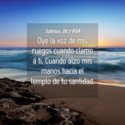 Picture 04 - Salmos 28:2 RVA - Oye la voz de mis ruegos cuando clamo á ti, - Bible Verse Picture