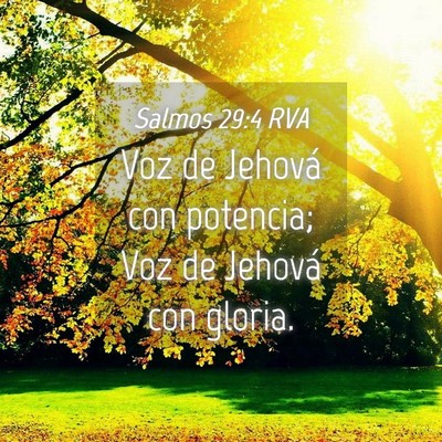 Picture 04 - Salmos 29:4 RVA - Voz de Jehová con potencia; Voz de Jehová con - Bible Verse Picture