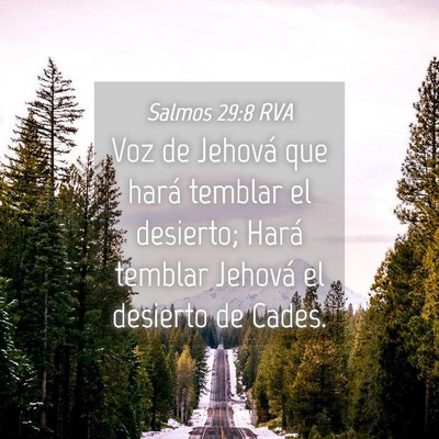 Picture 04 - Salmos 29:8 RVA - Voz de Jehová que hará temblar el desierto; - Bible Verse Picture