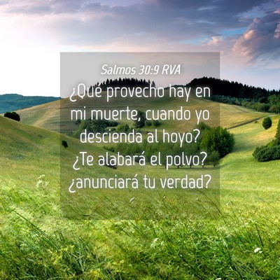 Picture 04 - Salmos 30:9 RVA - ¿Qué provecho hay en mi muerte, cuando yo - Bible Verse Picture