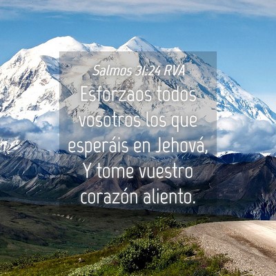 Picture 04 - Salmos 31:24 RVA - Esforzaos todos vosotros los que esperáis en - Bible Verse Picture