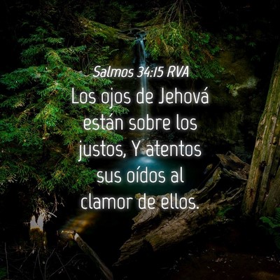 Picture 04 - Salmos 34:15 RVA - Los ojos de Jehová están sobre los justos, Y - Bible Verse Picture