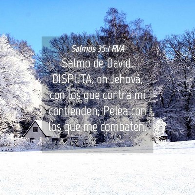 Picture 04 - Salmos 35:1 RVA - Salmo de David. DISPUTA, oh Jehová, con los que - Bible Verse Picture
