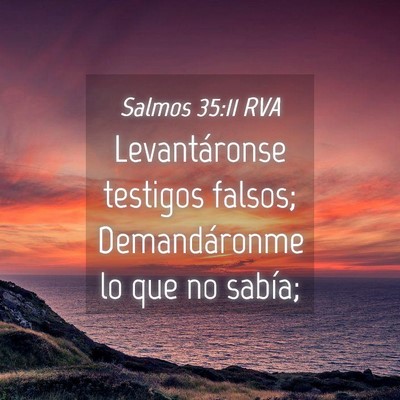 Picture 04 - Salmos 35:11 RVA - Levantáronse testigos falsos; Demandáronme lo - Bible Verse Picture