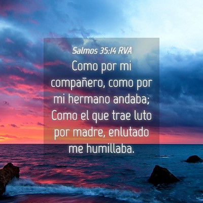Picture 04 - Salmos 35:14 RVA - Como por mi compañero, como por mi hermano - Bible Verse Picture
