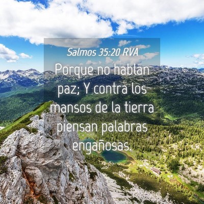 Picture 04 - Salmos 35:20 RVA - Porque no hablan paz; Y contra los mansos de la - Bible Verse Picture