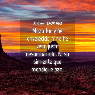 Picture 04 - Salmos 37:25 RVA - Mozo fuí, y he envejecido, Y no he visto justo - Bible Verse Picture