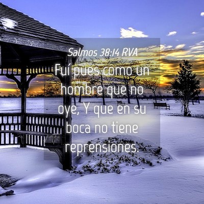 Picture 04 - Salmos 38:14 RVA - Fuí pues como un hombre que no oye, Y que en su - Bible Verse Picture