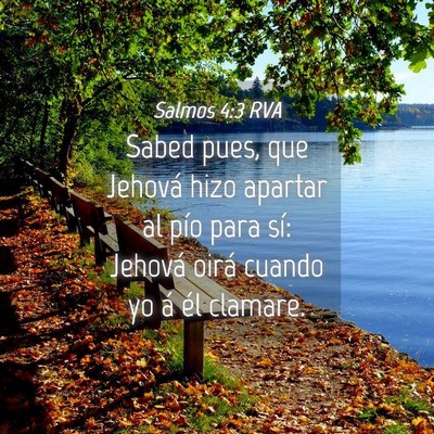 Picture 04 - Salmos 4:3 RVA - Sabed pues, que Jehová hizo apartar al pío para - Bible Verse Picture